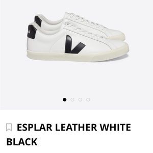 VEJA ESPLAR LEATHER WHITE BLACK